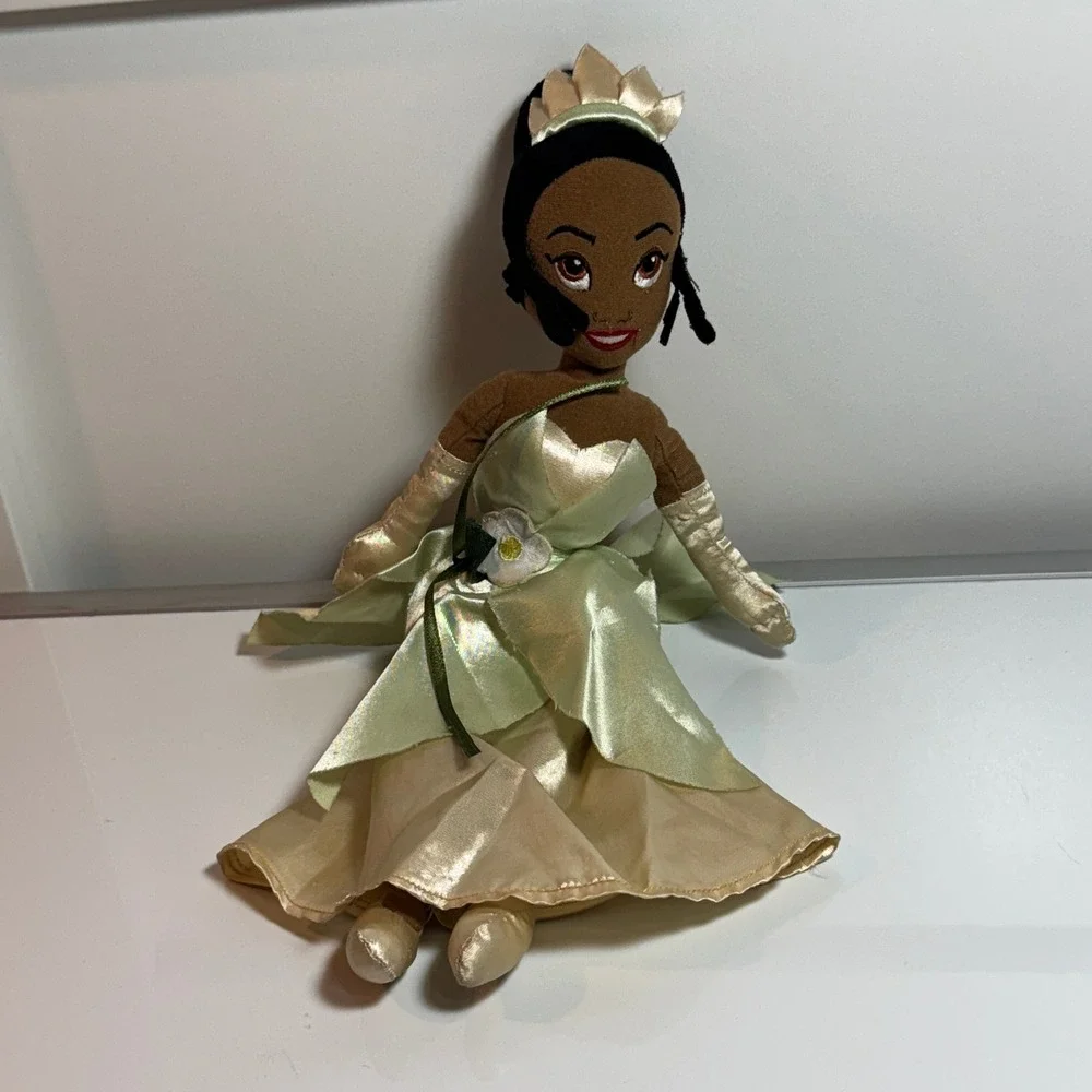 Disney Princess Tiana Plush Doll 12 Inch Green Ball‎ Gown